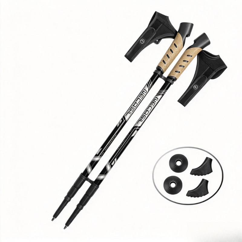 Trekking Pole Carbon - 2PCS Telescopic Trek Poles Aluminum Alloy