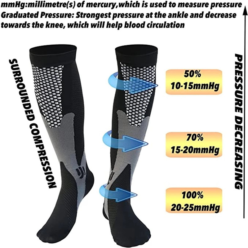 3 Pairs/Pack Compression Socks - Sports Socks 评论和价格