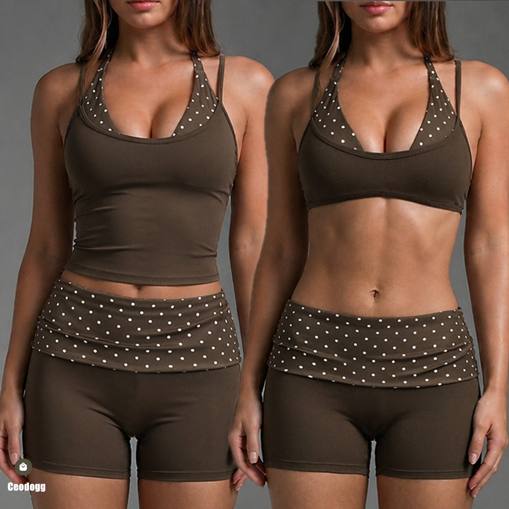 Polka Dot Women Strap Halter Y - Running Belt 评论和价格