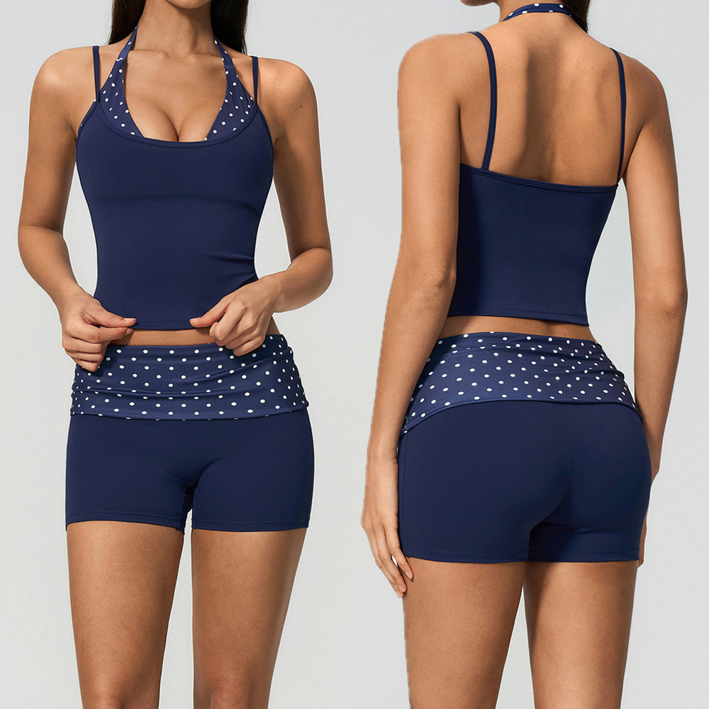 Polka Dot Women Strap Halter Y - Running Belt 评论和价格