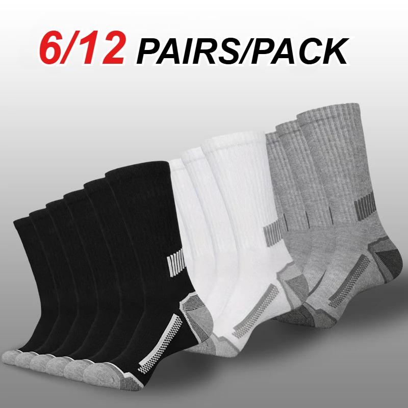 6/12 Pairs Men Mid Tube Sports - Sports Socks 评论和价格