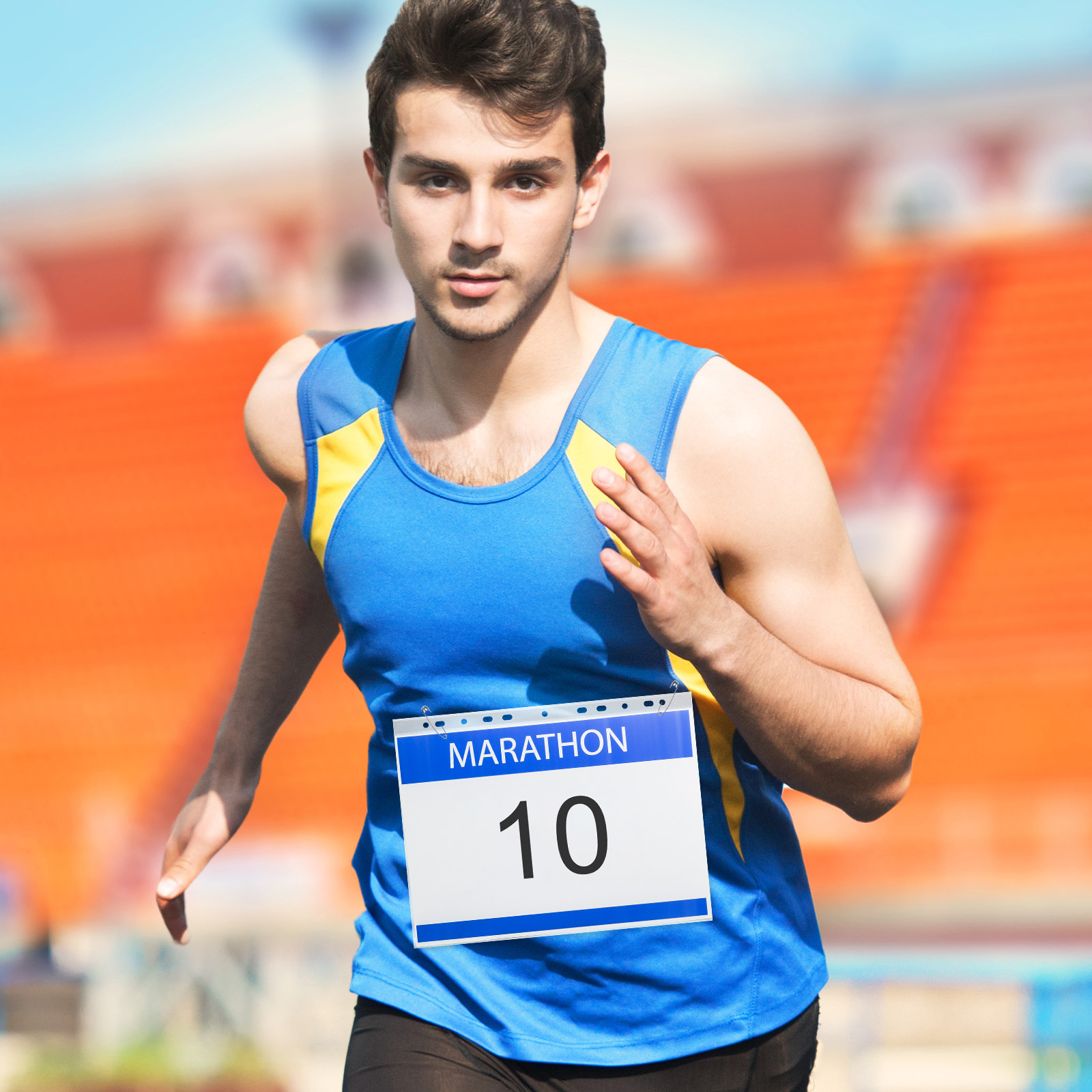 100Pcs Clear Waterproof Bib Ho - Race Bib 评论和价格