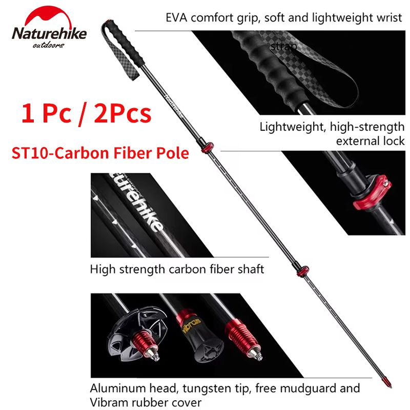 Naturehike ST10 Carbon Fiber T - Trekking Pole Carbon 评论和价格