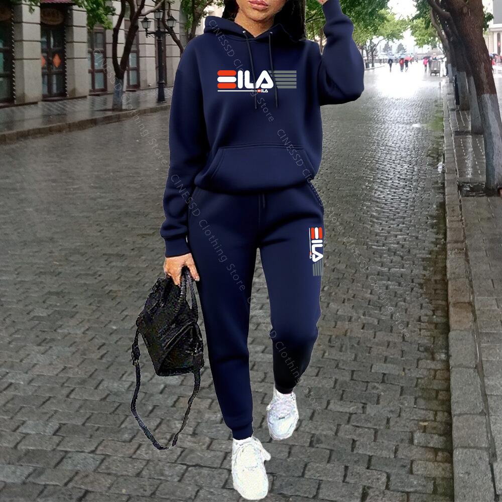 Women 2Pcs Urban Tracksuit Hig - Joggers Pants 评论和价格
