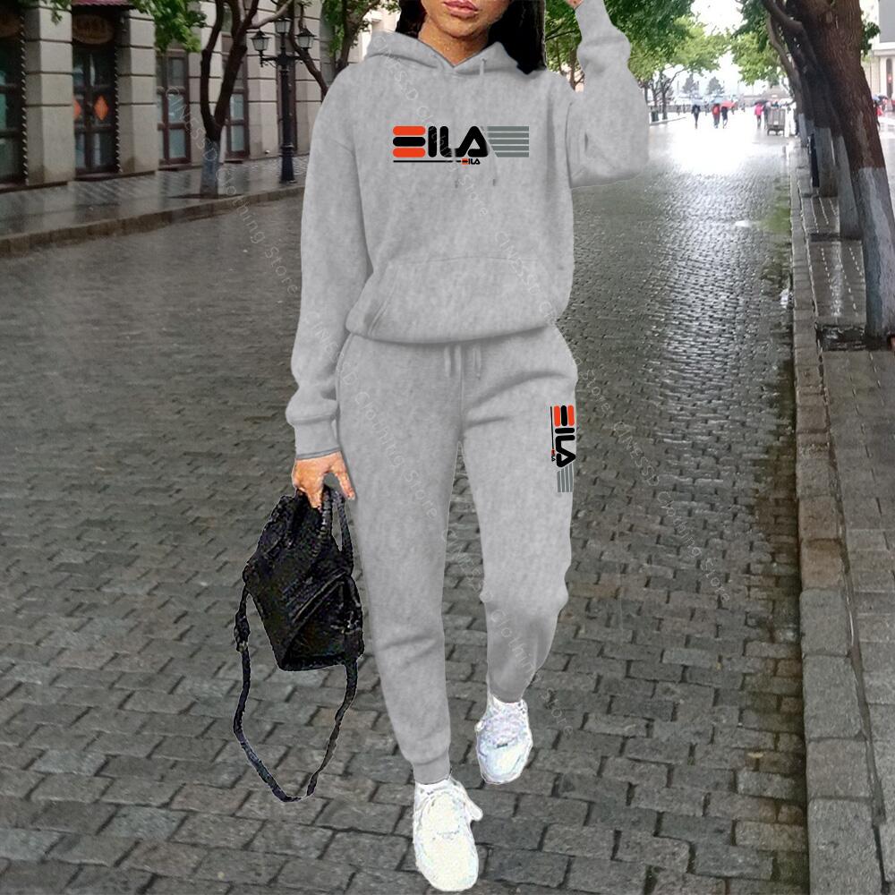 Women 2Pcs Urban Tracksuit Hig - Joggers Pants 评论和价格